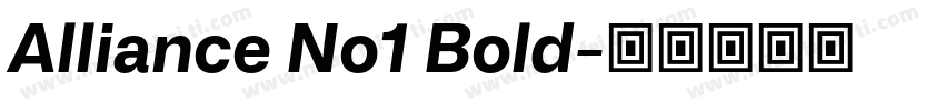 Alliance No1 Bold字体转换